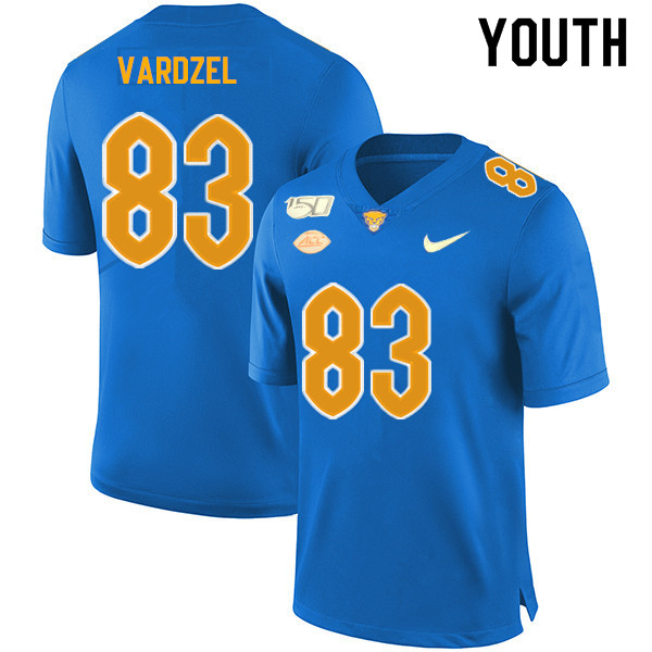 2019 Youth #83 John Vardzel Pitt Panthers College Football Jerseys Sale-Royal